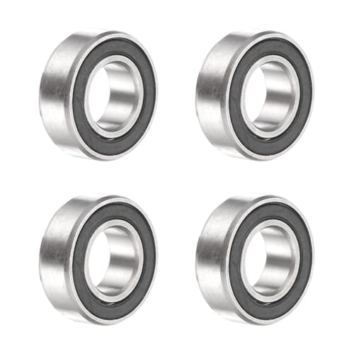 uxcell 4Pcs SMR126-2RS Deep Groove Ball Bearings, 6x12x4mm 440C Stainless Steel Double Shielded Bearings, ABEC 5 - size: 6x12x4mm