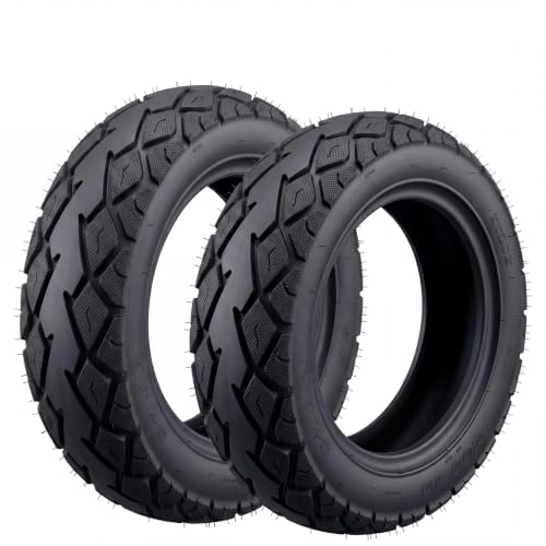 10 Inch Electric Scooter Tire, 3.00-10 Tubeless Tire, 8pr 10in Off-Road Non-Slip Wear-Resistant Thick Rubber for Motorcycle, Scooter, E-Bike, Mopeds Tires with 10 Inches Rims, 2PC - size: 3.00-10 Tubeless Tire
