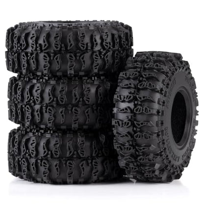 4PCS 1.3" Beadlock Tires with Foam Insert for 1/18 1/24 Axial SCX24 AX24 TRX4M RC Crawler Truck Car Upgrade Parts (B Style) - color: *B Style