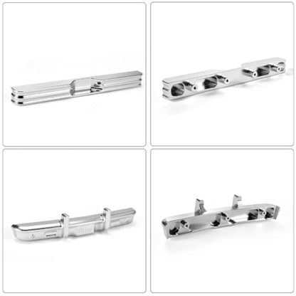 RC Front & Rear Bumper for SCX30 K10 Aluminum Bumper for 1/30 RC Crawle Replace Upgrade (Silver) - color: Silver