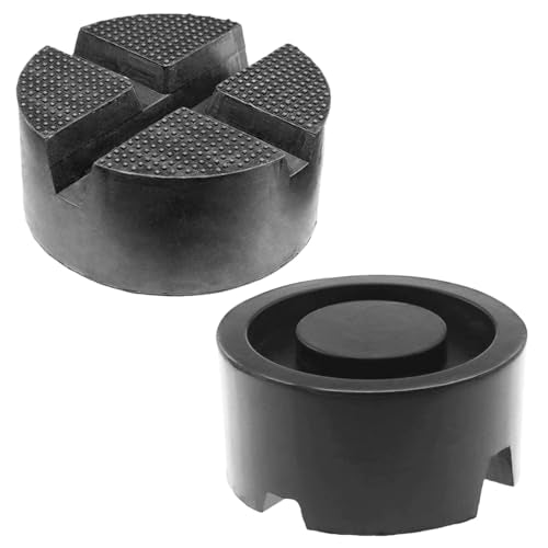 Rubber Cross Slotted Jack Adapter, Disk Frame Rail Protector, Anti Slip Pinch Weld Side Support Block, Car Lift Jack Puck Pad, Universal Vehicle Repair Tool (2PCS) - size: 2PCS