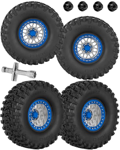2.2 RC Wheels for 1/10 SCX10 90046 AXI03007 TRX4 TRX6 VS4-10 Gen7 Gen8 MST CFX D90,Aluminium RC Truck Tires Highway Tires 2.2" RC Wheels 2.2 Beadlock Wheel Rim RC Tires (135 * 55MM),Silver - color: Silver/4pcs