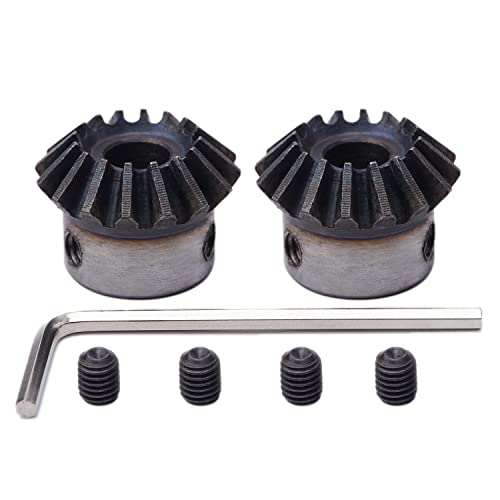 2Pcs Bevel Gear Tapered Bevel Pinion Gear Bevel Gears 1.5 Module for Hardware Mechanical Rotation (16T 8mm Hole) - size: 16T 8mm Hole