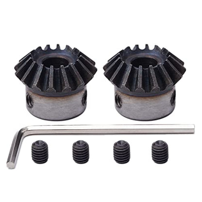 2Pcs Bevel Gear Tapered Bevel Pinion Gear Bevel Gears 1.5 Module for Hardware Mechanical Rotation (16T 8mm Hole) - size: 16T 8mm Hole