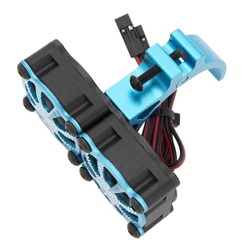 DKKY RC Motor Cooling Fan Heatsink 18000RPM 36mm for ARRMA Axial Traxxas 1/6 1/8 1/10 RC Models with 3650 Motor (Blue) - color: Blue