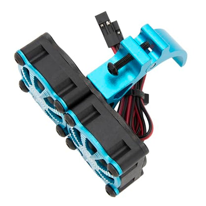 DKKY RC Motor Cooling Fan Heatsink 18000RPM 36mm for ARRMA Axial Traxxas 1/6 1/8 1/10 RC Models with 3650 Motor (Blue) - color: Blue