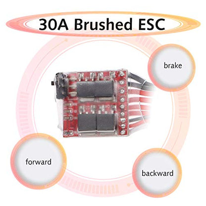 GoolRC 2PCS 30A ESC Brushed Electric Speed Controller Forward Reverse Brake Dual Way ESC for 130 180 260 Motor 1/16 1/18 1/24 Car Boat Tank