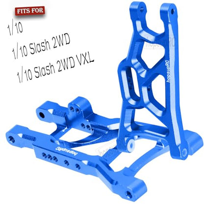 Suspension A-Arms Upgrades Part for 1/10 Slash 2WD VXL,4PCS Alloy Aluminum Front Rear Suspension A Arms and Tie Bar Hops Up,Replacement of 2555 3631 2532,Navy Blue
