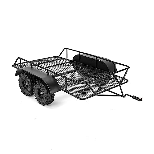 INJORA 543g Trailer with Metal Hitch Mount for 1/18 TRX4M RC Upgrade