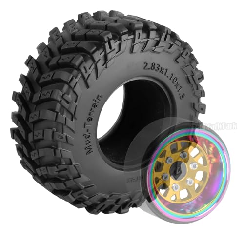 RC 1.3 Soft Silicone Rubber Wheel Tires for 1/18 TRX4M/Ascent-18/FMS 1/24 SCX24 RC Crawler,1.3" Soft Mud Terrain/Rock Crawling/Swamp Claw Mud Terrain/Road RC Tires 4Pcs,Style (E) - style: 4Pcs 1.3 Rubber Wheel - (E)
