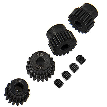 ShareGoo 48P Pinion Gear Set 16T 17T 18T 19T 3.175mm RC Motor Gear Compatible with Traxxas Redcat Tamiya Losi Arrma Axial SCX10 1/10 RC Crawler Car