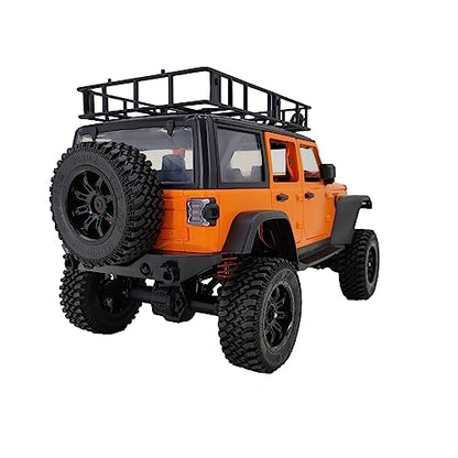 GoolRC 1:12 Scale 4 Wheel Drive Remote Control Car, Off-Road Truck with Lights, 2.4G Remote Control Crawler - color: Orange, size: 2 Battery