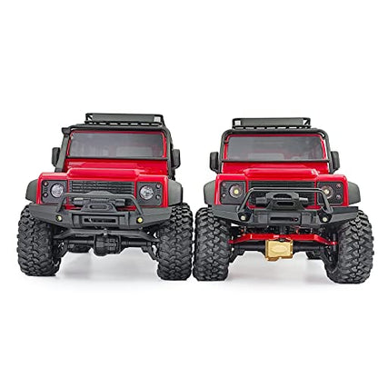 MOHERO Metal Front Bumper Mount with Led Light RC Bumper for 1/18 TRX-4M TRX4M Bronco Defender RC Crawler Car Upgrade Parts - size: Front