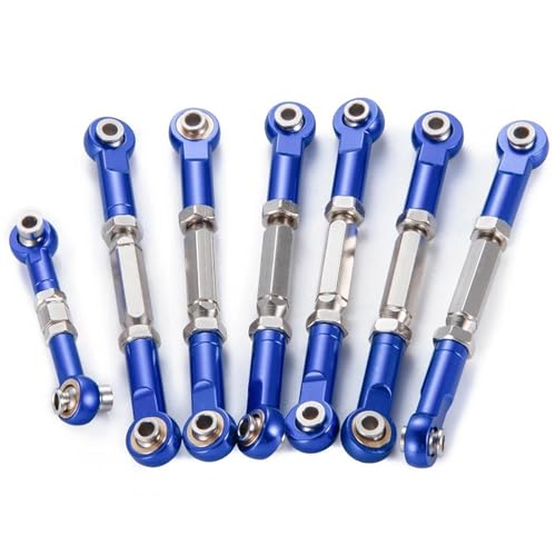 RC Car Rod Linkage Compatible with Slash 2wd for Stampede for Hoss for Rustler 1/10 RC Car Metal Turnbuckles Camber Linkage Steering Link Rod Ends Adjustable