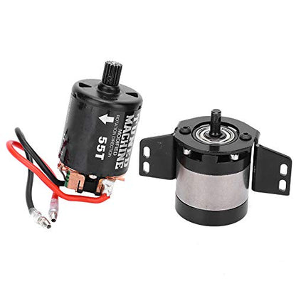 1/5 RC Car Gearbox Transmission Box 540 Brushed 55T Motor Fit for SCX10 1/10 RC Car