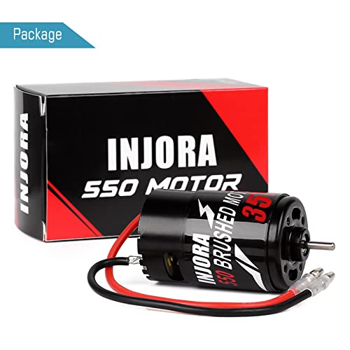 INJORA 550 3-Slot Waterproof Brushed Motor for 1/10 RC Car (35T) - size: 35T