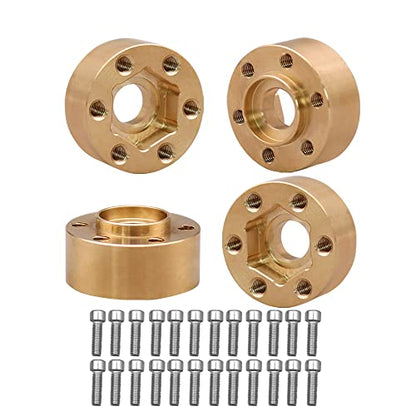 Brass Weights 6mm 9mm 12mm 15mm 22mm Wheel Hex Hub Widen Adapter for 1/10 RC Crawler 1.9 2.2 Wheels Rims SCX10 TRX4 (9mm), Black - size: 9mm