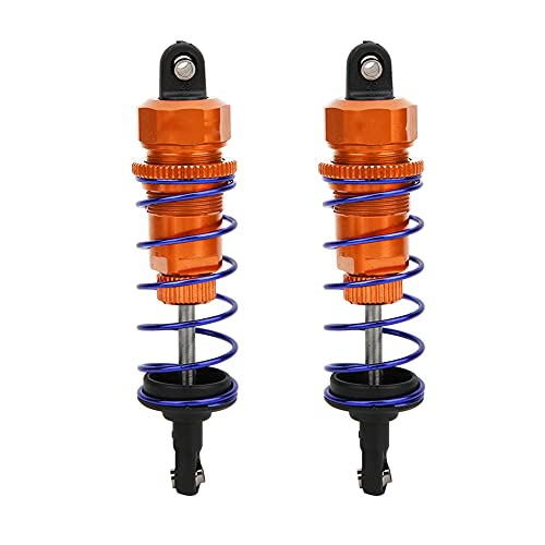 2pcs 92mm RC Oil Pressure Adjustable Front Shock Damper, 1/10 RC Car Shock Damper, Upgrade Buggy Truggy Suspension for ZD Racing HSP with Aluminum Alloy Body (Orange) - color: Orange