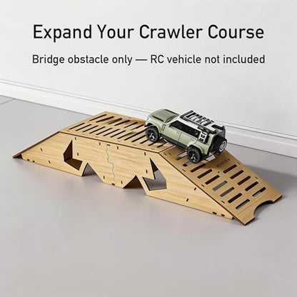 RC Crawler Seesaw Bridge, Course Obstacle for 1/18 and 1/24 Mini Crawlers (Bridge Ramp) - size: Bridge Ramp