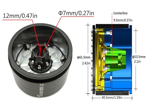 200g Super Heavy 2.2 Beadlock Wheels Rims for 1/10 RC Crawler 4pcs (Silve) - color: Silve