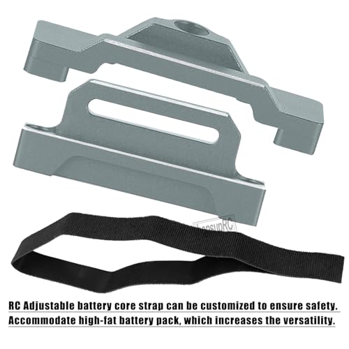 RC Tall Battery Holder Mount Hold Down Upgrades Part for 1/10 Slash 2WD/Slash 2WD VXL/F0rd F-15O Raptor 2WD,Aluminium Battery Mount Plate Tray Battery Holder Mount,#5827 Titanium - color: Titanium(for 1/10)