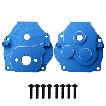 ShareGoo Aluminum Alloy Transmission Gearbox Hoursing Gearbox Case Upgrades Parts Compatible with Traxxas TRX4M 1/18 RC Crawler Car (Blue) - color: Blue