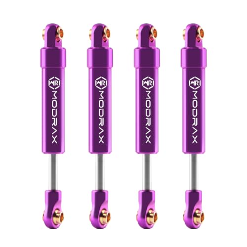 52mm Ultra-Thin Shock Adjustable Inner Spring for TRX4M, Purple | CNC Aluminum Dampers, Multi Mode Adjustment, Low Friction Damping Shaft - color: Purple
