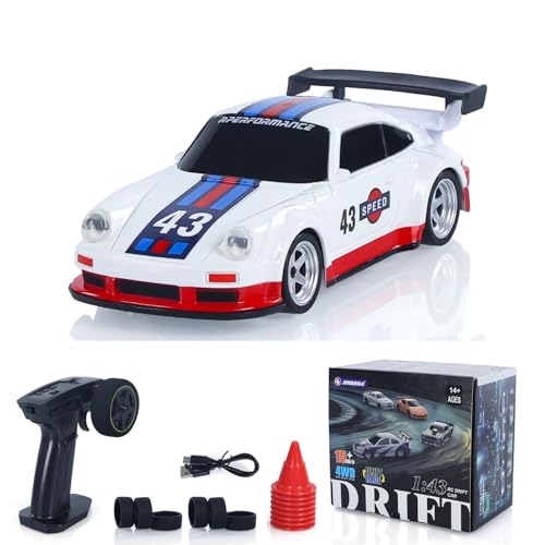 TOUCAN RC HOBBY 1/43 High Speed 2.4G Mini RC Drift Car Racing Vehicles 4WD Ready to Go Mini Car Model Radio Battery Lights for Ages 14+ - color: 4305