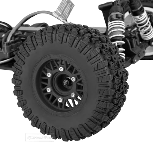 RC Wheels and Tires Truck Tires Short Course Tires for 1/10 Scale Car Arrm a Senton,Slash 2WD 4×4,Axia1,Rc 4wd,Red cat,Plastic Wheels Rubber Tires,4pcs,Black - color: Black(4pcs)