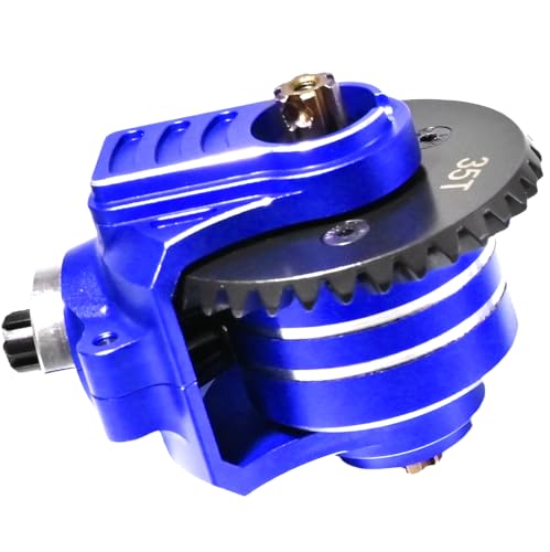 RC Transmission Module Set 35T Front and Rear Differential & 14T Main Gear for ARRMA 1/10 Big Rock Granite Kraton Outcast Sento 1/8 Typhon Infraction Mojave Upgrade Parts Replace ARRMA ARA311156. - color: Blue, size: Diff 35-14T
