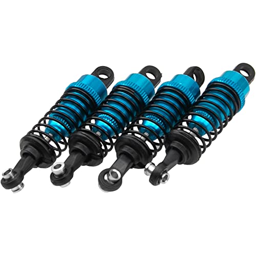 4Pack ShareGoo RC Shocks Absorber Damper 55mm Compatible with WLtoys A949 A959 A969 A979 K929 1/18 RC Car Upgrade Part (Blue) - color: Blue