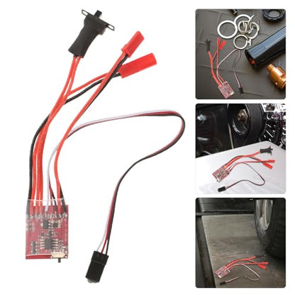 Uonlytech Dual Way Brushed Motor Speed Controller with Brake 30a for Rc Car and Vessel, Compact Design Waterproof Abs Casing Suitable for Marine Use in Different Water Environments