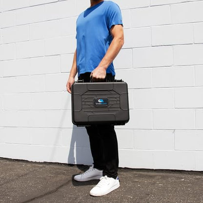 CASEMATIX HO Train Storage Box – Hard Shell Model Train Case with Dual-Layer Pluck Foam, Custom Model Train Storage for Locomotives, Cars & Accessories