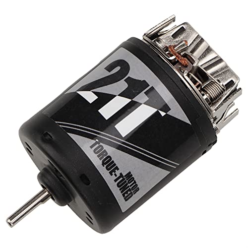 540 Brushed Motor with Replaceable Carbon Brush, High Torque RC Car Motor, 1/10 Scale Brush Motor for Axial Crawler, Durable Metal Construction with Super Large Bearing (TM54-21T) - size: TM54-21T
