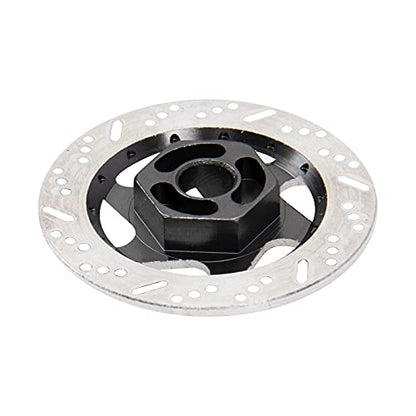 4Pack ShareGoo Metal 12mm Hex Hub Wheel Rim Tires Brake Disc Compatible with Traxxas Tamiya HSP HPI Redcat Racing 1/10 RC On-Road Car (Black) - color: Black