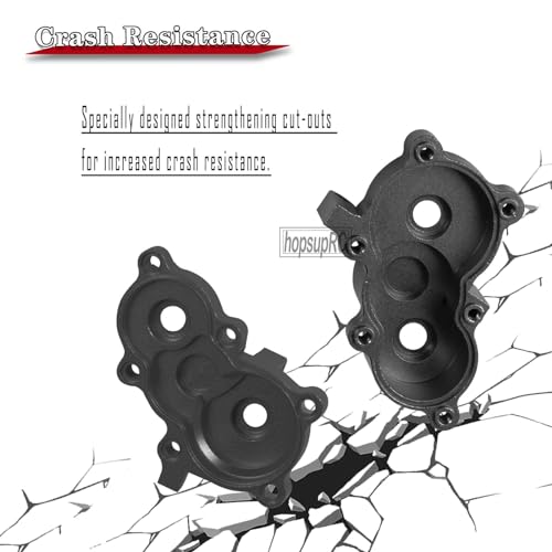 Center Gearbox Transmission Case Upgrades Part for 1/16 E-Revo/Mini Slash/Mini Summit,Aluminum Gearbox Differential Housings Hops Up,Black - color: Black/(for E-revo)