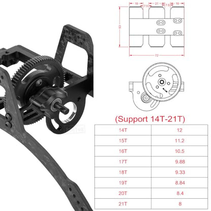 RC Carbon Fiber Upgardes Parts LCG Chassis Kit for 1/10 SCX10 SCX10 II Capra 1.9 UTB and Other DIY Builds RC Crawler,Front Mounted Transmission LCG Chassis Kit,Black - color: Black（for 1/10)
