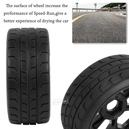 RC Wheels and Tires for 1/8 Typhon 6S BLX,1/7 Infraction 6S BLX,Limitless,RC Wheels and RC Tires Soft Tires Truck Tire Highway Tires,Black - color: Black(4pcs)