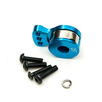 Aluminum Alloy 25T Servo Saver 3 Holes Adjustable Hi-Torque Servo Saver Horn 25T Compatible with Futaba Tamiya Servos 1/10 RC Car Crawler SCX10 Capra TRX4 TRX6 RC Boat Parts (Blue-S) - color: Blue-s
