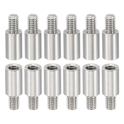 PATIKIL 24pcs M4 Standoffs, M4 10+6mm Spacer Standoffs Steel Threaded Standoffs Screws Kit 4mm ID 6mm OD Metric Male Female Thread Adapters for Circuit Board PCB RC Drones Motherboard - size: 10+6mm L