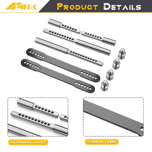 Alum Body Post Mount Front & Rear Shell Column for for Axial SCX10 II 90046 90047 1/10 RC Upgrades Part Gray - color: Gray