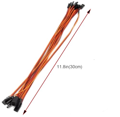 10pcs 300mm 11.8in Servo Extension Lead Wire Cable 26AWG Universal JR Spektrum Futaba