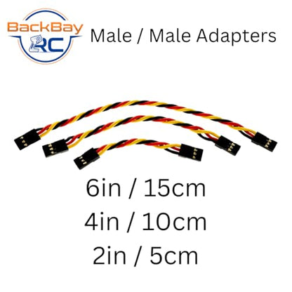 BackBayRC - 2in 20awg Male/Male Universal Servo Extension - 5 Pack - style: 2in Male/Male Extension