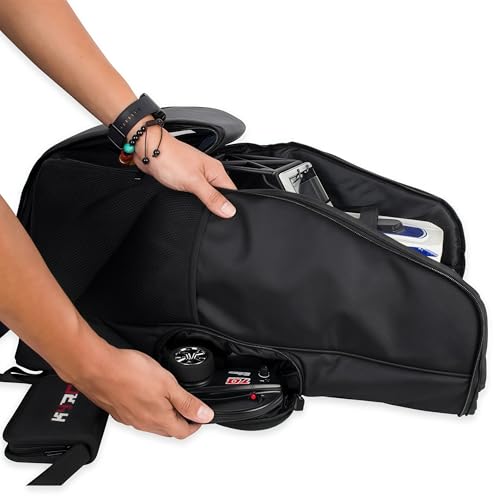AMK RC Car Backpack, Waterproof RC Car Bag Large Capacity RC Car Storage Bag for 1/8 & 1/10 RC Crawler, Padded Carrying Case with Straps & Multi Pockets for TRX4 TRX6 Axial SCX10 Capra D90 TF2 CC01 - color: Blue