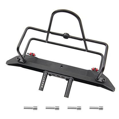 ShareGoo Metal Bumper with Tow Trailer Compatible with Axial SCX10 90046 90047 Traxxas TRX-4 Redcat Gen8 1/10 RC Crawler Car (Rear Bumper) - style: Rear Bumper