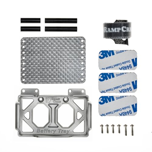 Battery Tray & ESC Receiver Tray, Double Decker Plate for 1/18 RC Crawler TRX4M, Silver - color: Silver