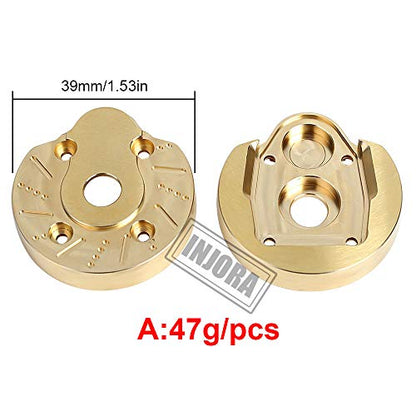 INJORA AXI03007 Brass Portal Knuckle Steering Cap Housing for 1:10 RC Crawler AXAIL SCX10 III AXI03007 & Capra 1.9 UTB AXI03004,2PCS (Set A) - style: Set A