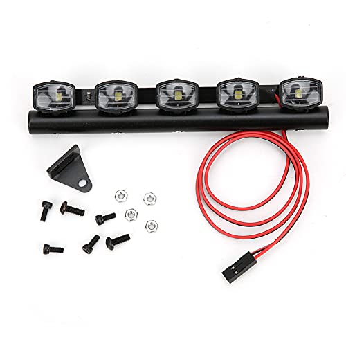 5pcs RC Car Roof Lights LED Light Bar Kit Compatible with SCX10 TRX4 Crawler, Miniature Vehicle Decoration, Low Power Consumption, High Realism Model Accessory for /10/8 Scale - size: 5 lights