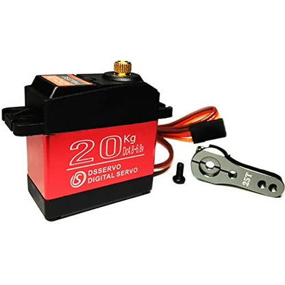 20KG RC Servo Digital High Torque Full Metal Gear Waterproof,180° Control Angle - size: zzzz-s
