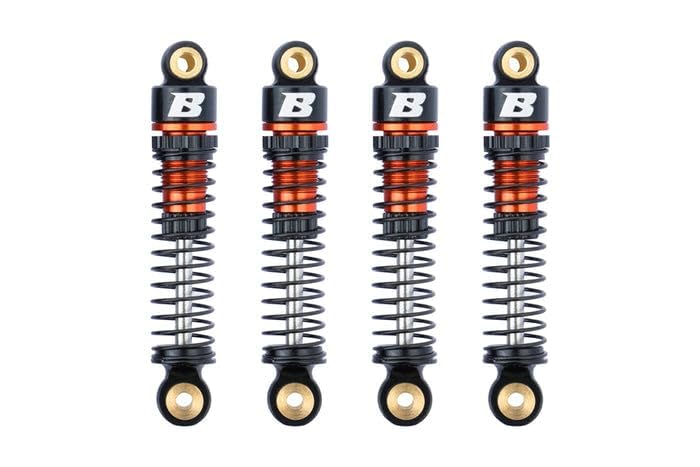 Rc Car Parts for FMS FCX24 FCX18 1/18 1/24 Upgrade Parts: 41mm Oil-filled Aluminium Shocks (4 pcs) Orange - color: Orange